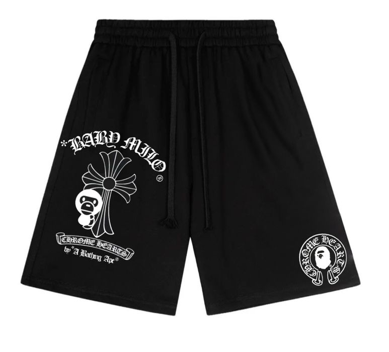 Спортивные шорты Chrome Hearts Logo черные Новинка на лето Хром Хартс