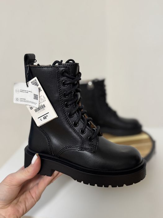 Шкіряні чоботи черевики Zara 29 сапоги ботинки зара