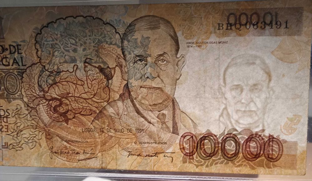 Nota 10 mil escudos 1991 Egas Moniz - Envio Gratis
