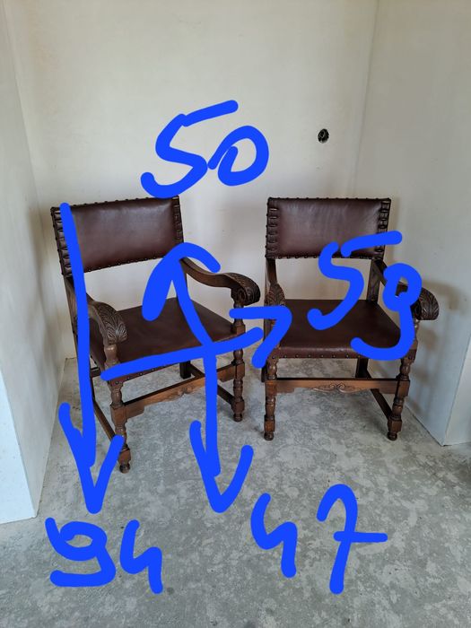 Krzesła drewniane fotele tron