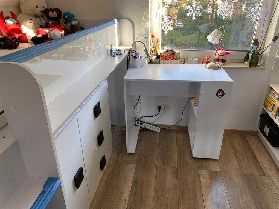 Łóżko piętrowe antresola TOLEDO 1 z biurkiem