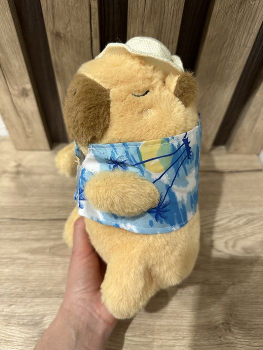 М'яка іграшка Капібара 23 см Капибара з соплей з рюкзаком