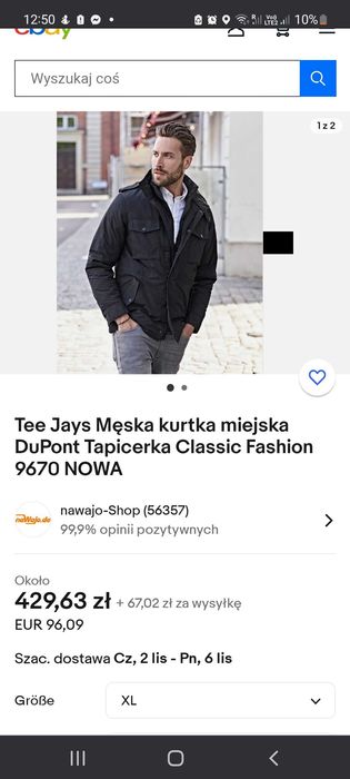 Nowa kurtka Teejays płaszcz męski L  M