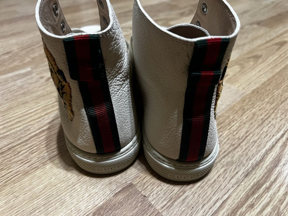 Високі шкіряні кеди gucci major tiger (оригінал