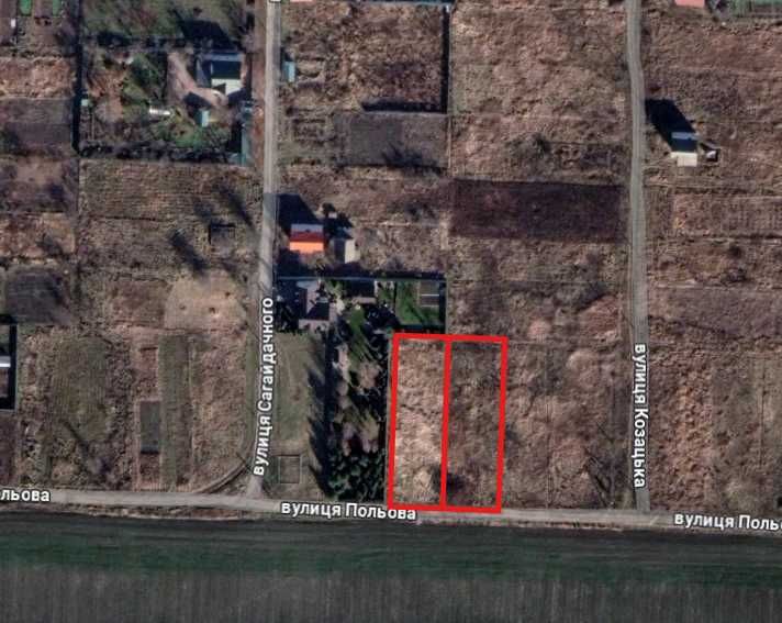 2 Земельні ділянки поруч, біля Черкас