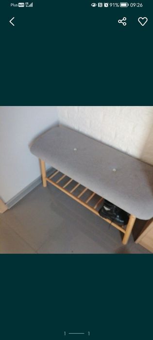 Ławka szara siedzisko