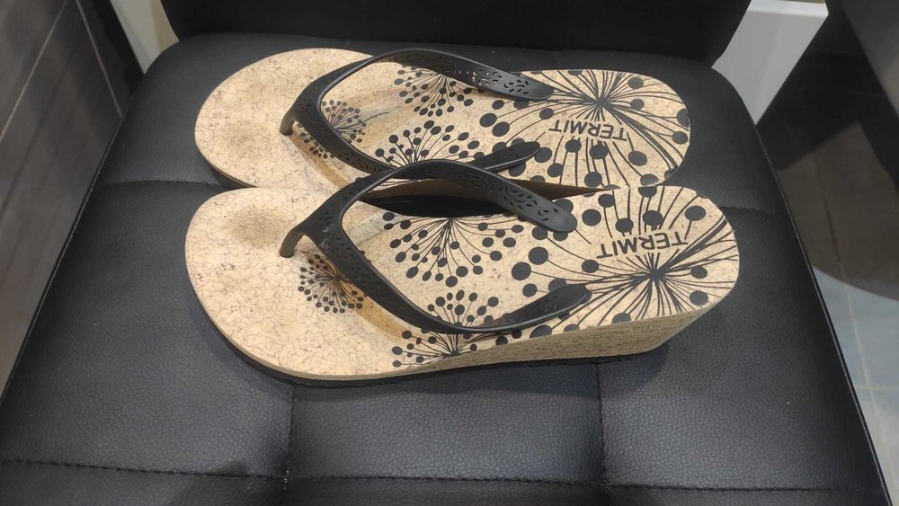 Шлепки Termit вьетнамки на платформе танкетке