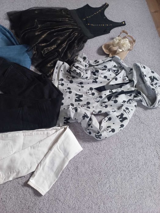 MEGA Paka 16 szt !! Zestaw ubrań XS / S  34 / 36 same konkrety  buty