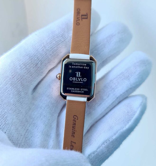 Жіночий годинник OBLVLO Paris White/Gold Sapphire нові