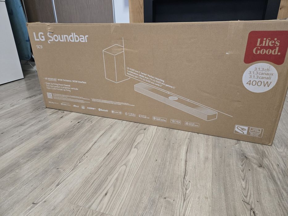 Soundbar LG SC9SD 3.1.3 400W Wi-Fi Bluetooth AirPlay Chromecast Dolby Atmos
