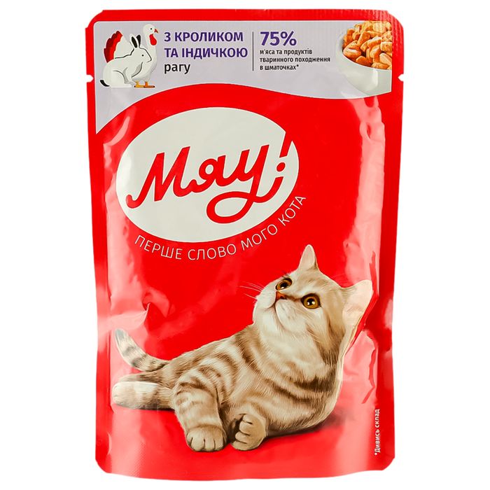 Вологий корм  Мяу блок 24 шт