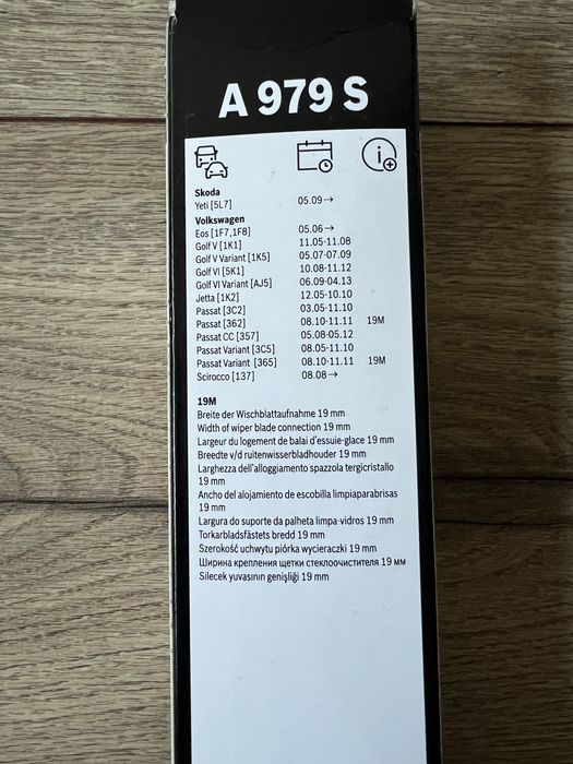 Wycieraczki Bosch AeroTwin A 979 S