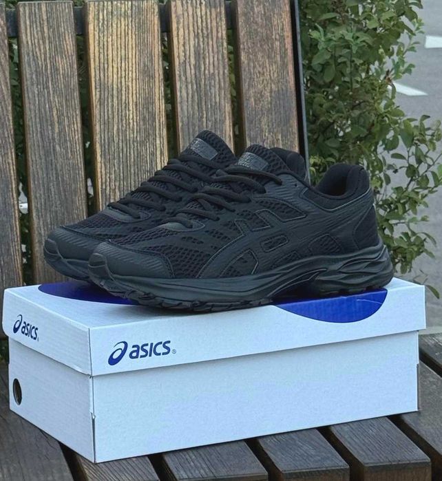 Кроссовки мужские Asics черные сеточка Асикс
