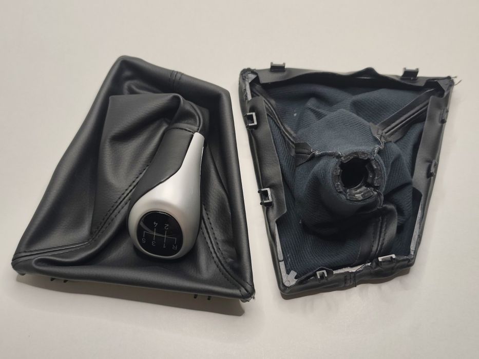 Manete Fole Mudanças BMW F30 F31 F34 Série 3 Moca Alavanca Caixa Velocidades Punho 5v 6v Coifa Pele Moldura Base Novo