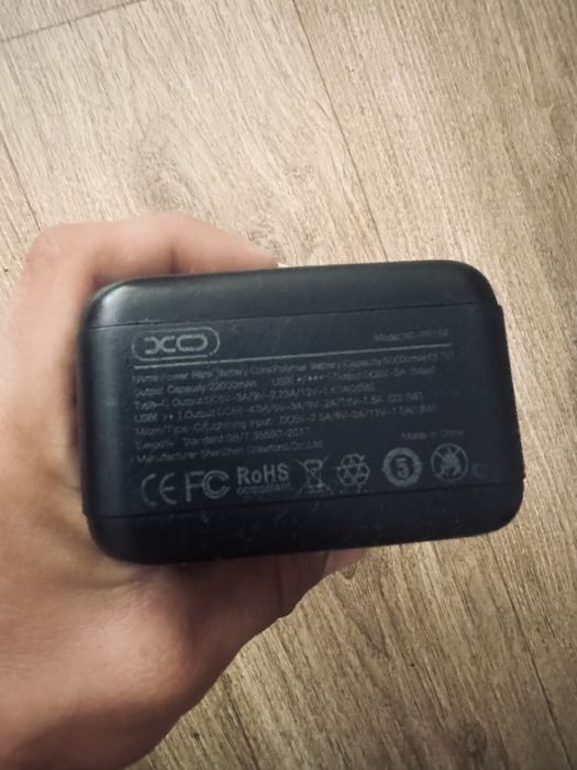 Повербанк Power bank XO PR159 50000mAh 22.5W з ліхтариком чорний