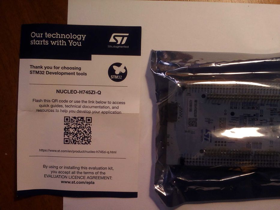 Плата мікроконтролерна STM32H745 NUCLEO  НОВА або Програмні коди