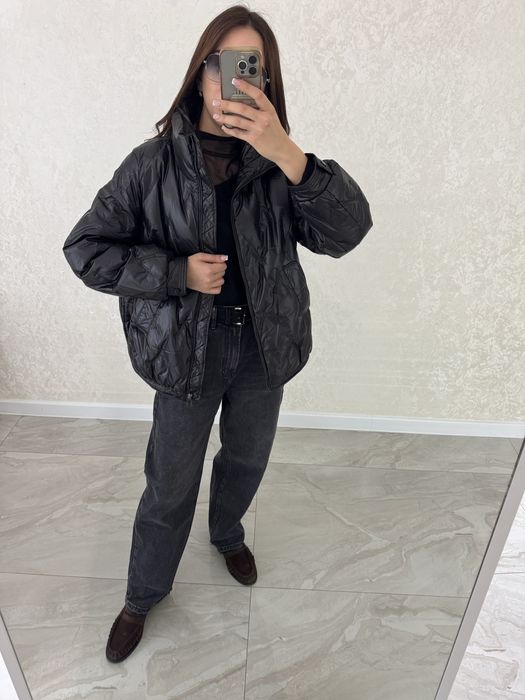Пуховик чорний італійський Joleen