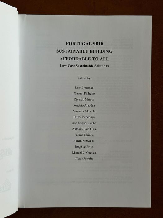 Portugal SB10 - Sustainable Building Affordable to All
