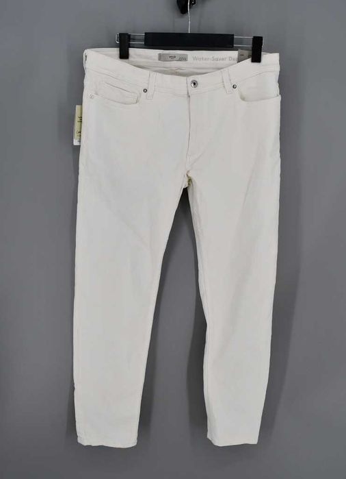 Kremowe jeansy MNG Man Jan slim fit 46 water‑saver denim nowe