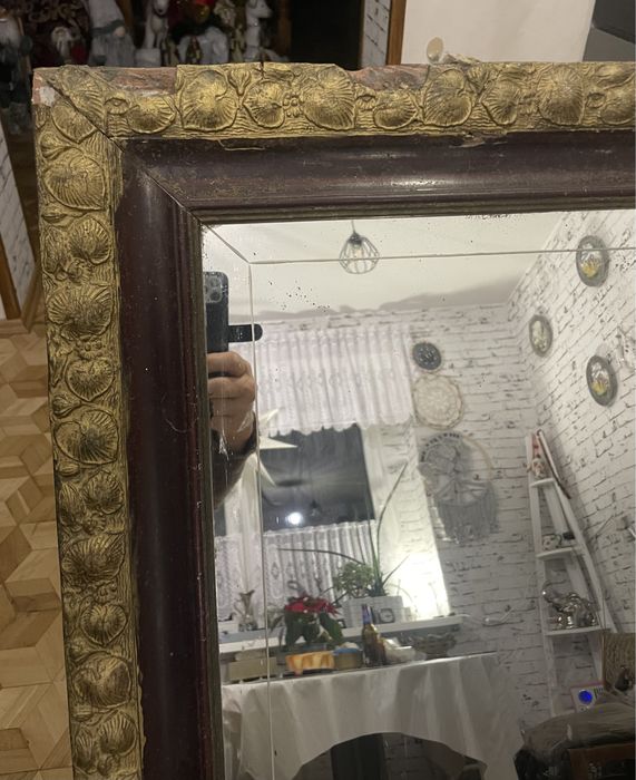 Stare antyczne lustro kryształowe