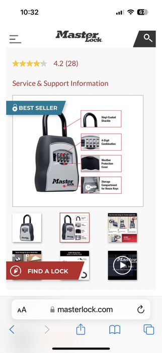 Master Lock Cofre para chaves