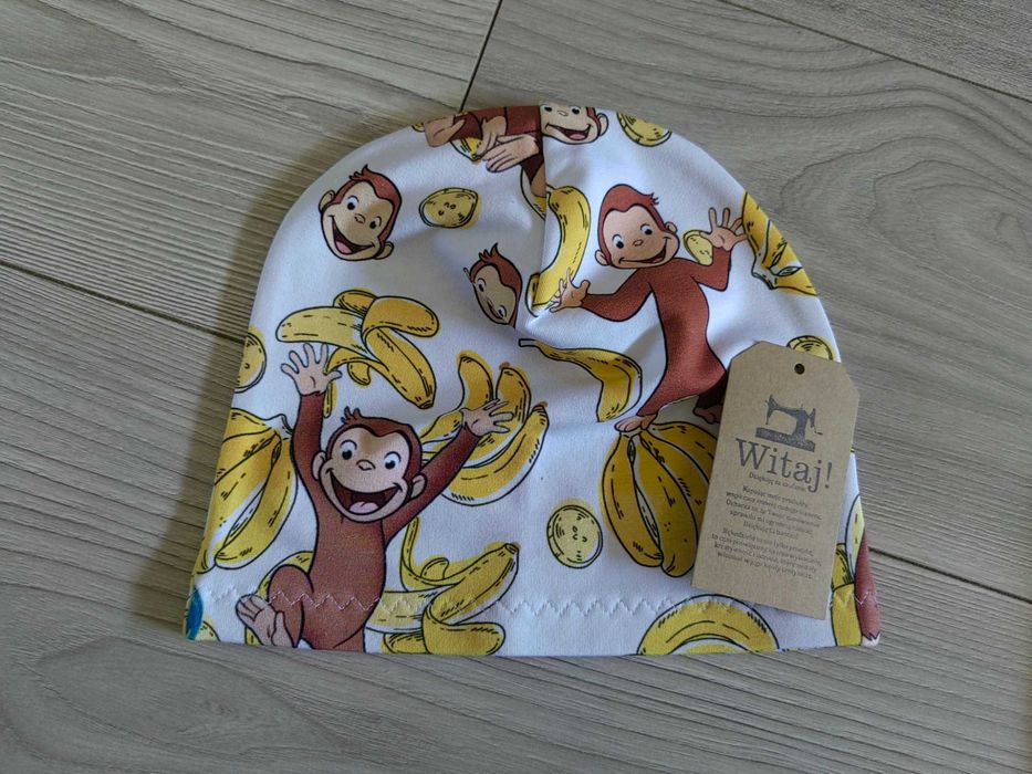 Czapka  Małpka Ciekawski George na ob 48/50 cm wiek ok 3/5 lat