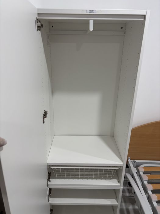 Conjunto de roupeiro+sapateira cinza