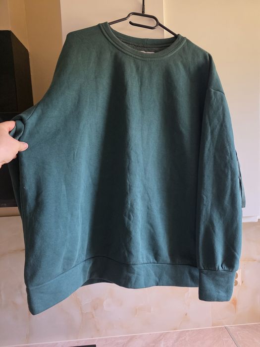 Modna Bluza Z Frędzlami Butelkowa Zieleń Plus Size