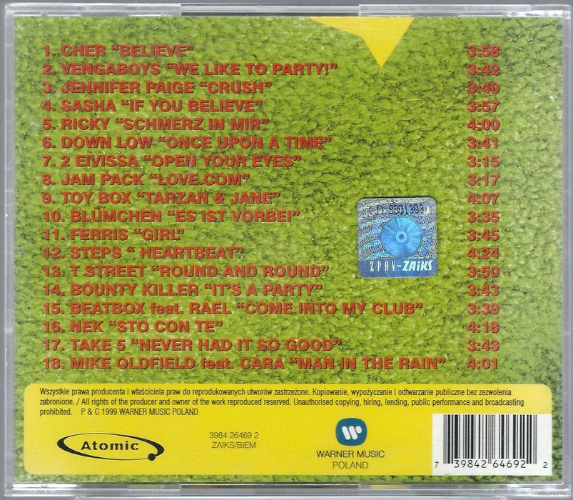 CD Pop Top 2 (1999) (Warner Music Poland)