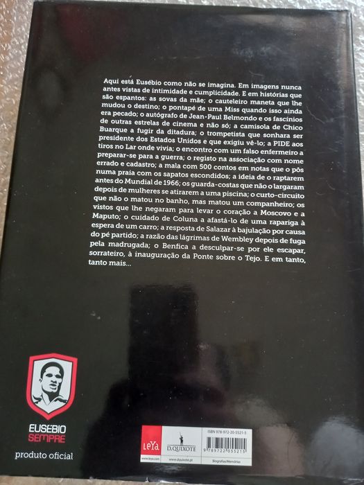 Livro sobre a vida de Eusébio