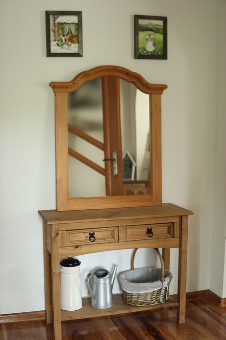 Piękne drewniane duże lustro drewniana rama