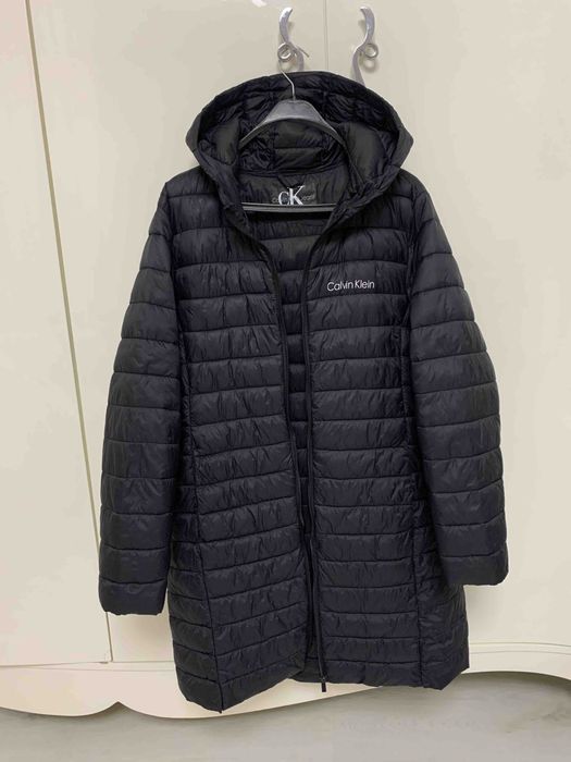 Calvin Klein 50-54 куртка євро зима пуховик чорний довгий капішоном