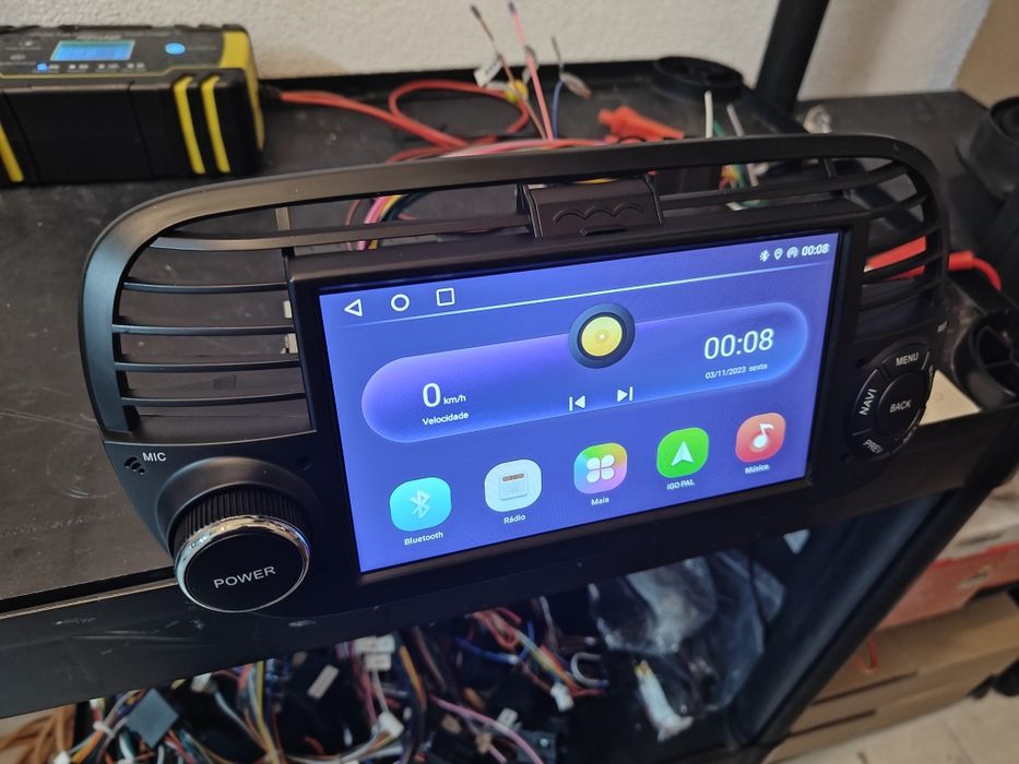 Radio 2 DIN Android Fiat 500  + Carplay + GPS + 2 GB RAM + 32 GB ROM