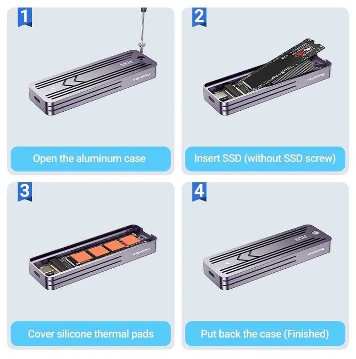 JEYI i9x NVMe / SATA SSD карман, USB 3.2 10Gbps, 2 USB (39101)