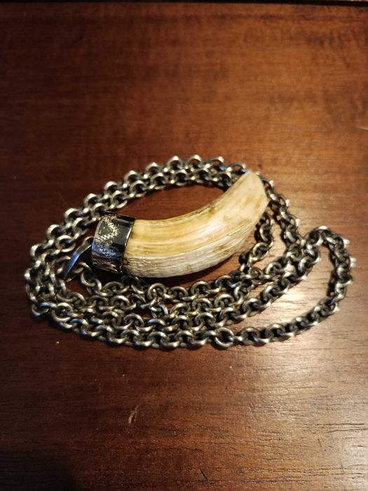 Fio Troféu Presa Prata Esterlina Vitoriano da Era do Raj 70 cm 65 gr