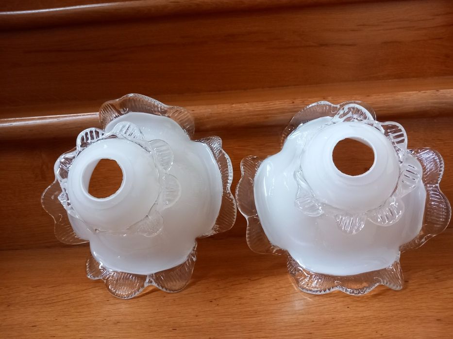 Par de abat-jours vintage em vidro