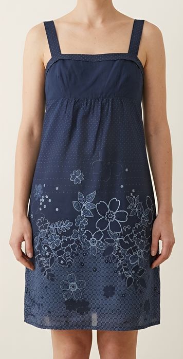 Cudna sukienka Promod - boho indigo - jedwabista & lekka!