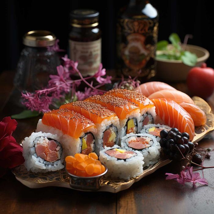 Sushi catering live cooking japoński stół