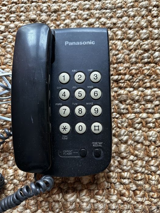 Телефон Panasonic KX-TS55RU-B стаціонарний кнопковий