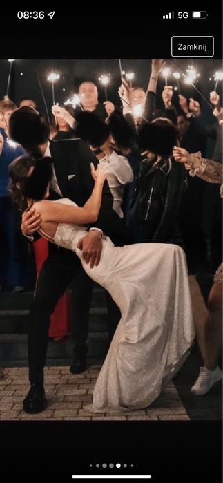 Suknia slubna na ramiaczkach