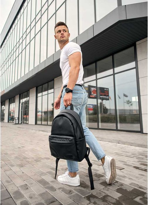 Качественный мужской городской рюкзак ZARD LST. Цвет: черный.