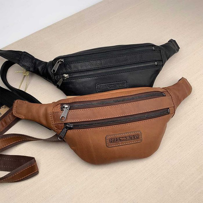 Сумка на пояс кожаная Hill Burry 3108 Германия, бананка шкіряна