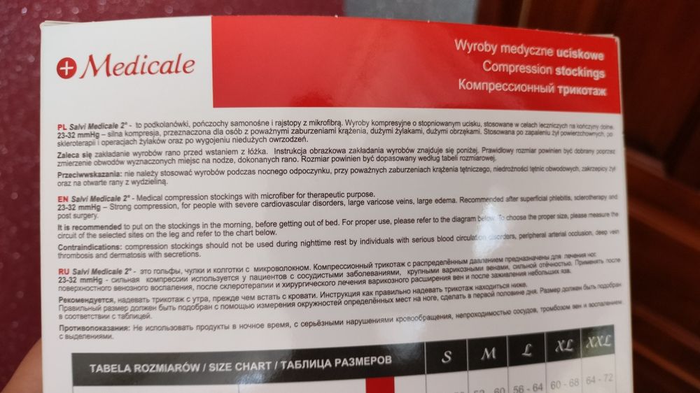 Podkolanówki uciskowe XXL II stopień