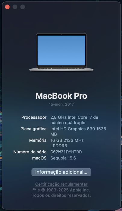 Macbook pro 15’’ 2017