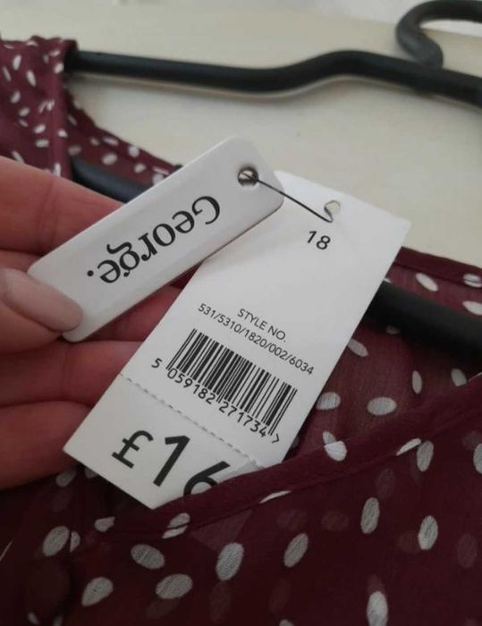 Бордова блузка в горошок. 2xl-3xl