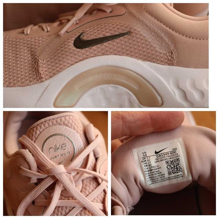 Кросівки жіночі бежеві Nike Renew run comfort footbed, р. 41-41,5
