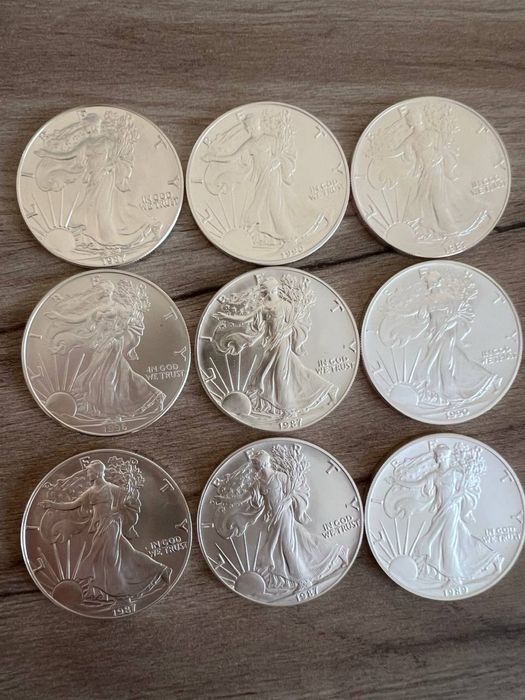 ‼️Монети срібні Американський орел різні роки‼️