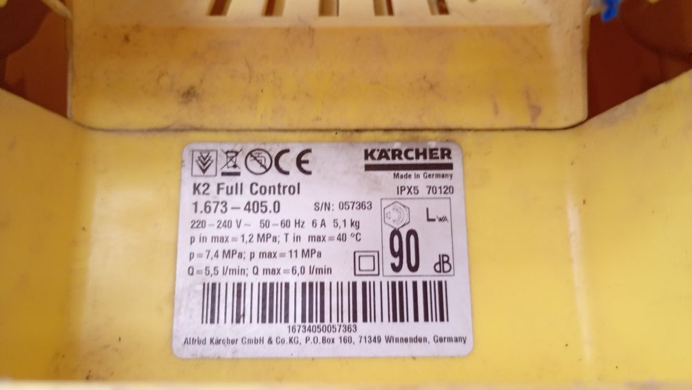 Karcher Myjka ciśnieniowa K2 full Control Wada Komis Madej Gorlice