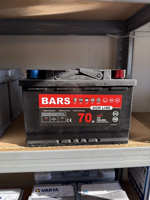 Akumulator BARS 12V 70Ah 760A AGM