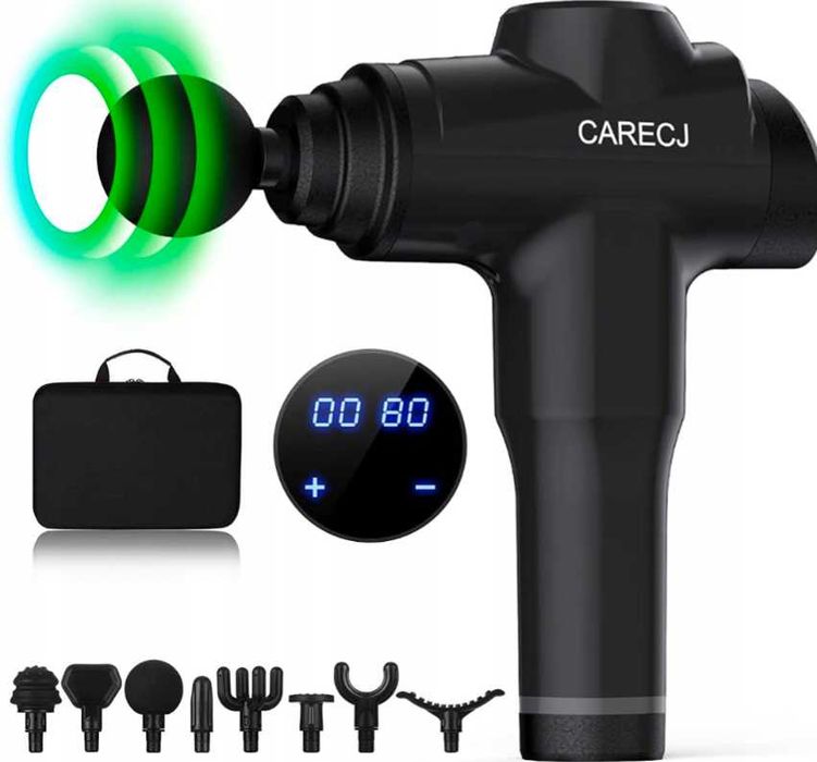 Масажний пістолет CARECJ X1 Pro H85 — перкусійний масажер   8в1